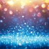 Abstract blue background with glitter and lights